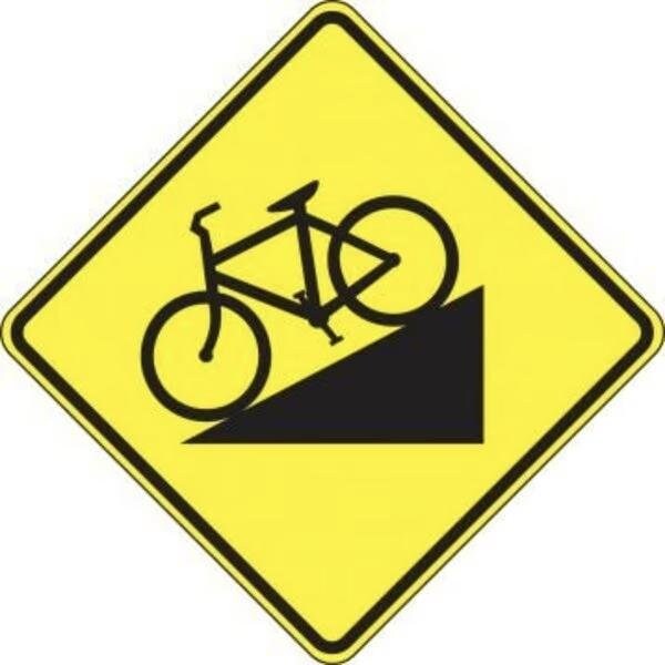Accuform BICYCLE PEDESTRIAN SIGN HILL FRW677DP FRW677DP - main
